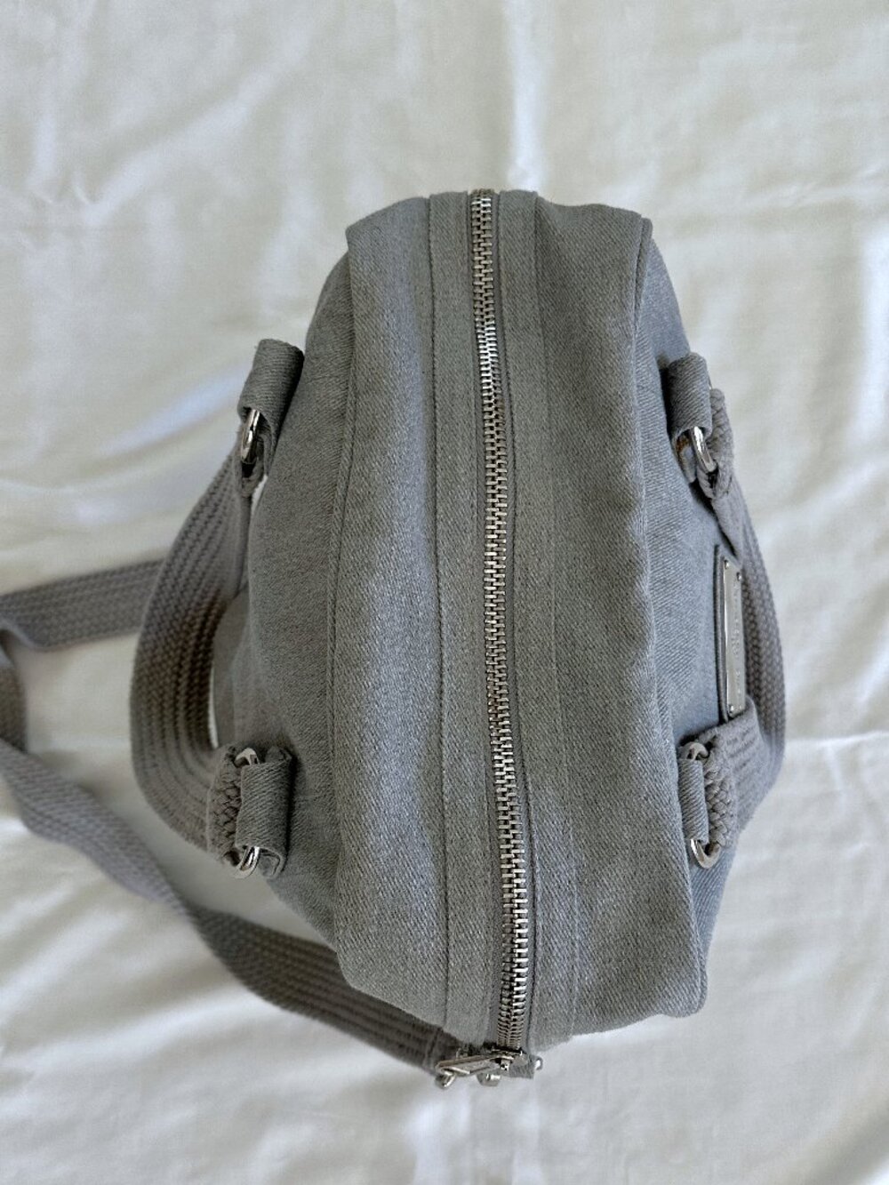 Adidas by Stella McCartney Canvas Expandable Convertible Tote Bag, Gray - Picture 8 of 16